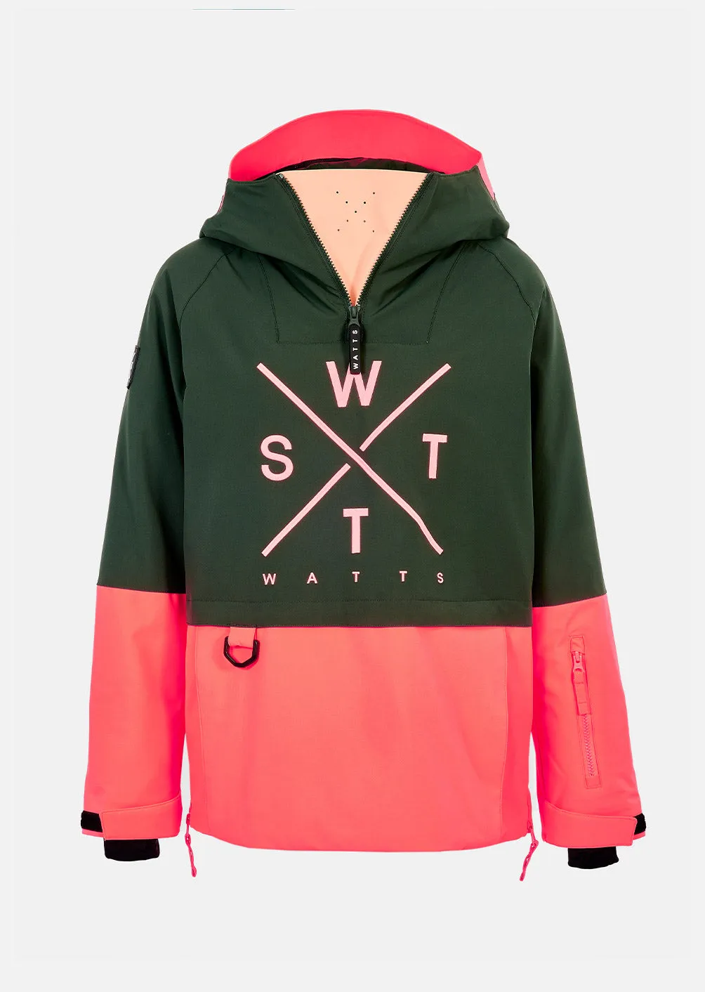 Veste de ski X-Metodg - Vert Sapin & Rose Fluo