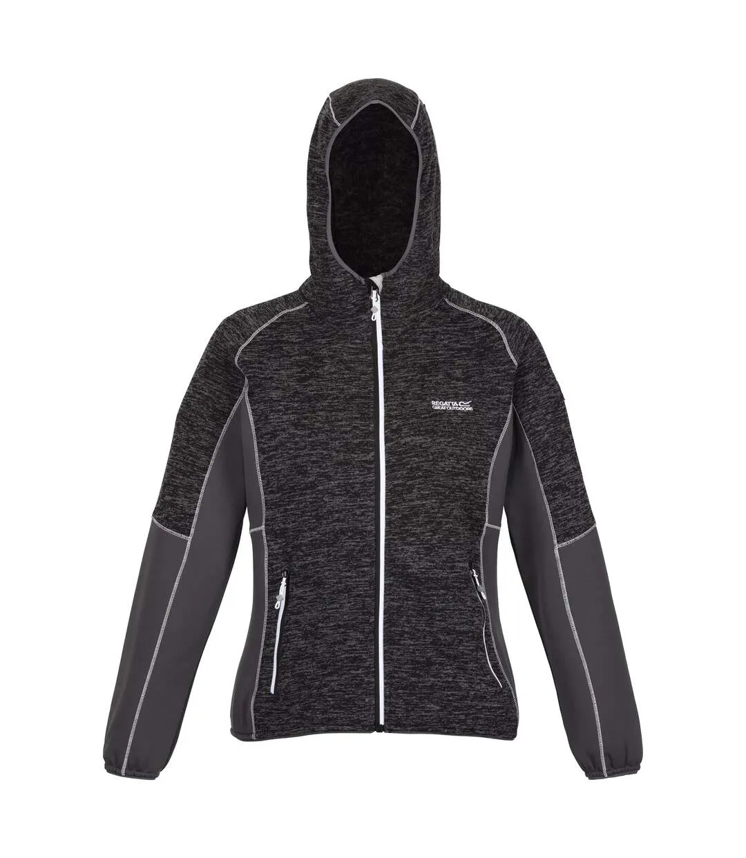 Regatta women's black/grey seal walbury fleece jacket.