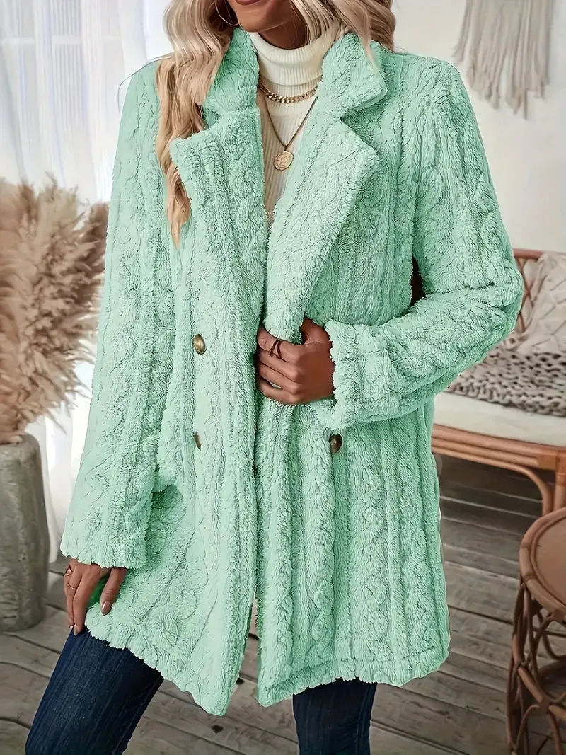 Veste thermique à manches longues, douce et unie