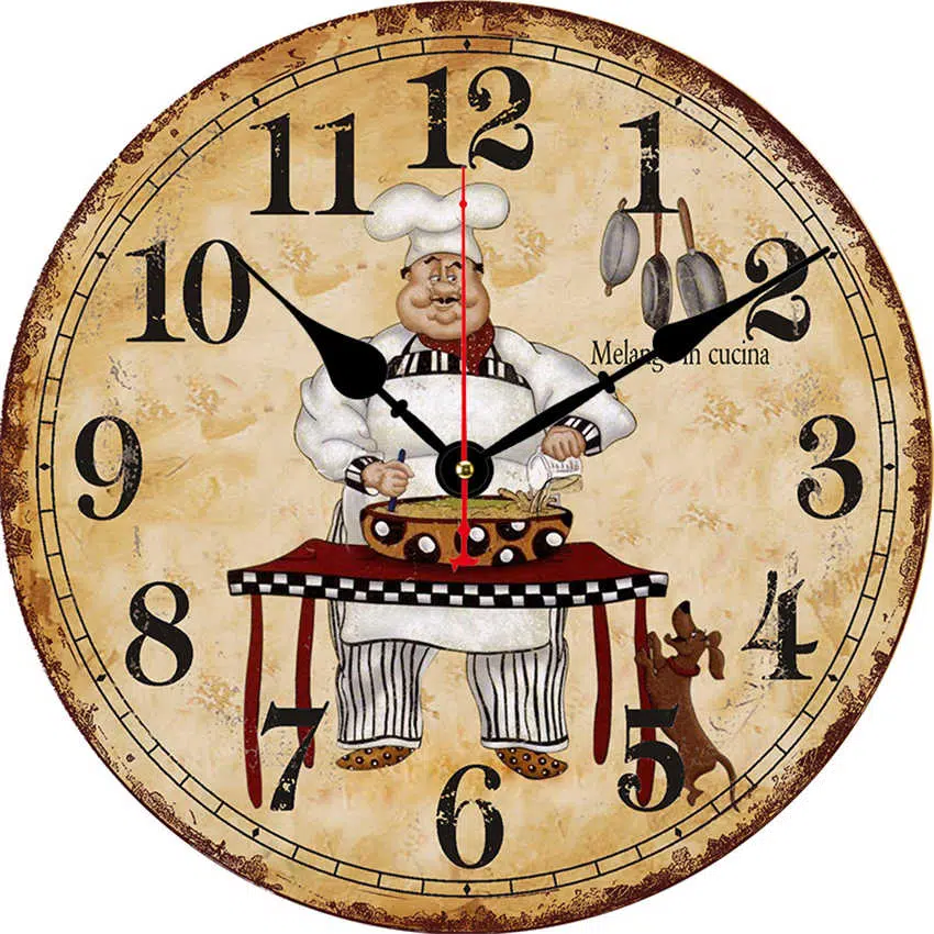 Vintage Wood Kitchen Wall Clock • Vintage Universe