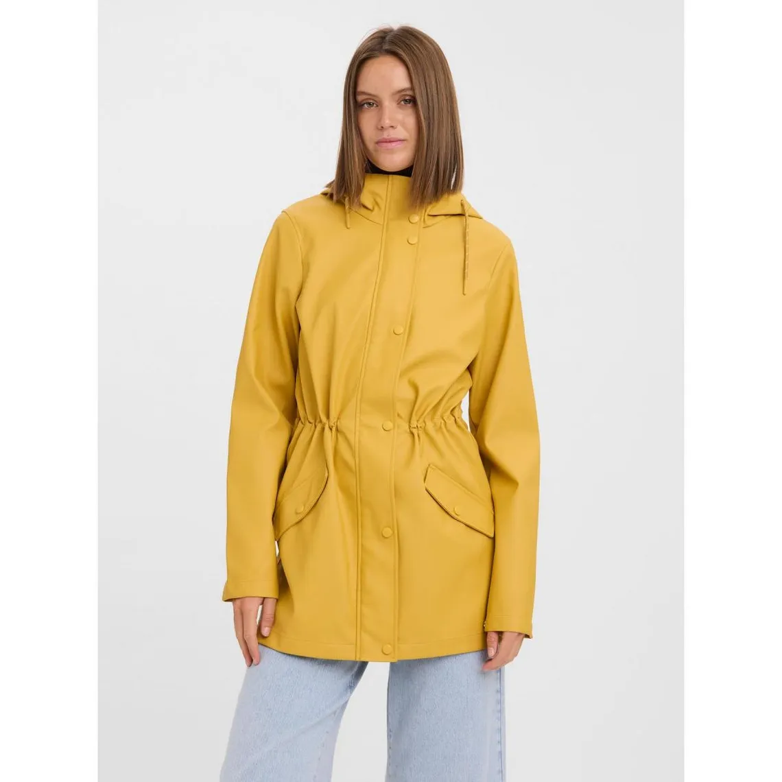 Yellow Hooded Long Sleeve Jacket | 3 Suisses